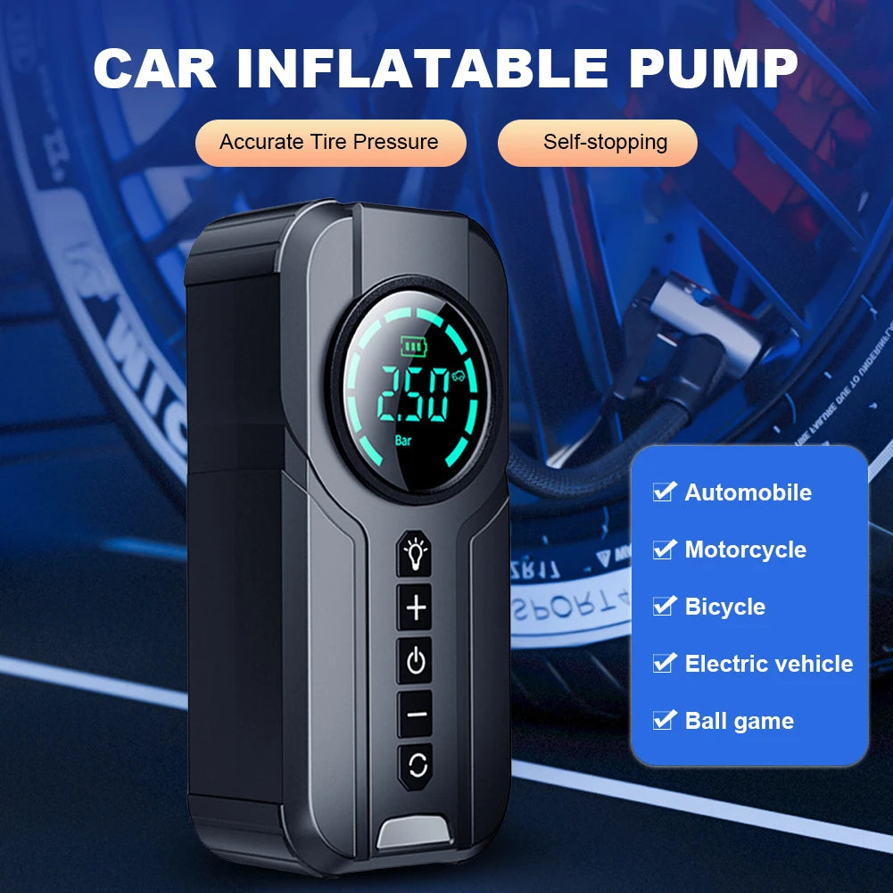 electric air pump inflator with LCD display