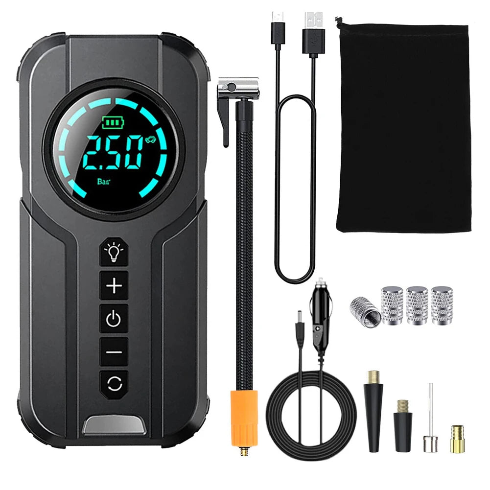 electric air pump inflator with LCD display