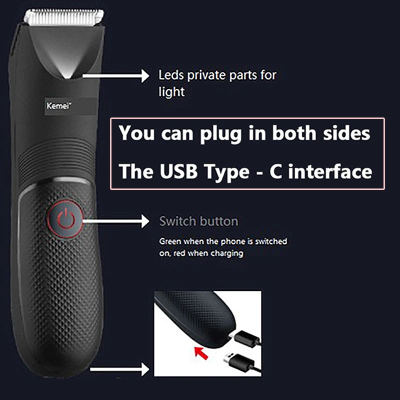 personal body area hair clipper